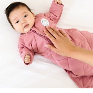 Quilted Plush Baby Sleep Sack - Dusty Rose
